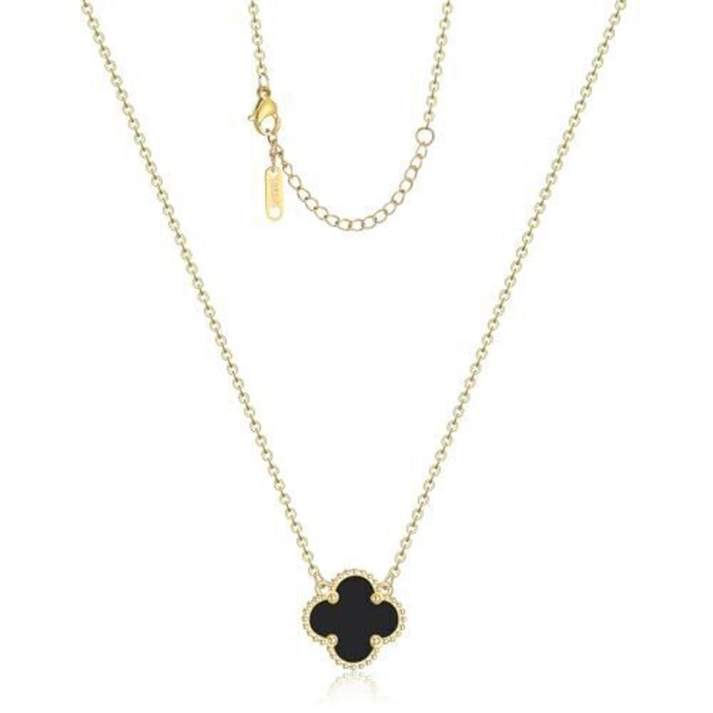 7557 Clover Pendant Necklace 18K Gold Plated Van Cleef Four Leaf Clover